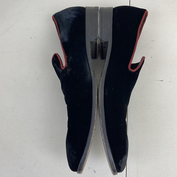 Saks Fifth Avenue COLLECTION Velvet Loafers Sz 10.5 M black - Picture 3 of 12